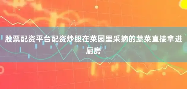 股票配资平台配资炒股在菜园里采摘的蔬菜直接拿进厨房